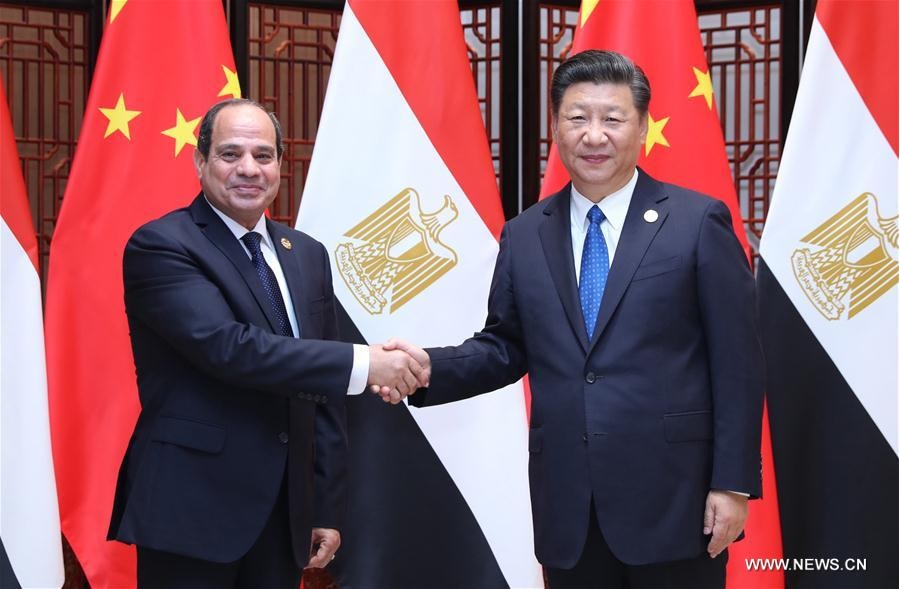 الرئيس شي جين بينغ : الصين ستدفع الشراكة الشاملة الاستراتيجية مع مصر