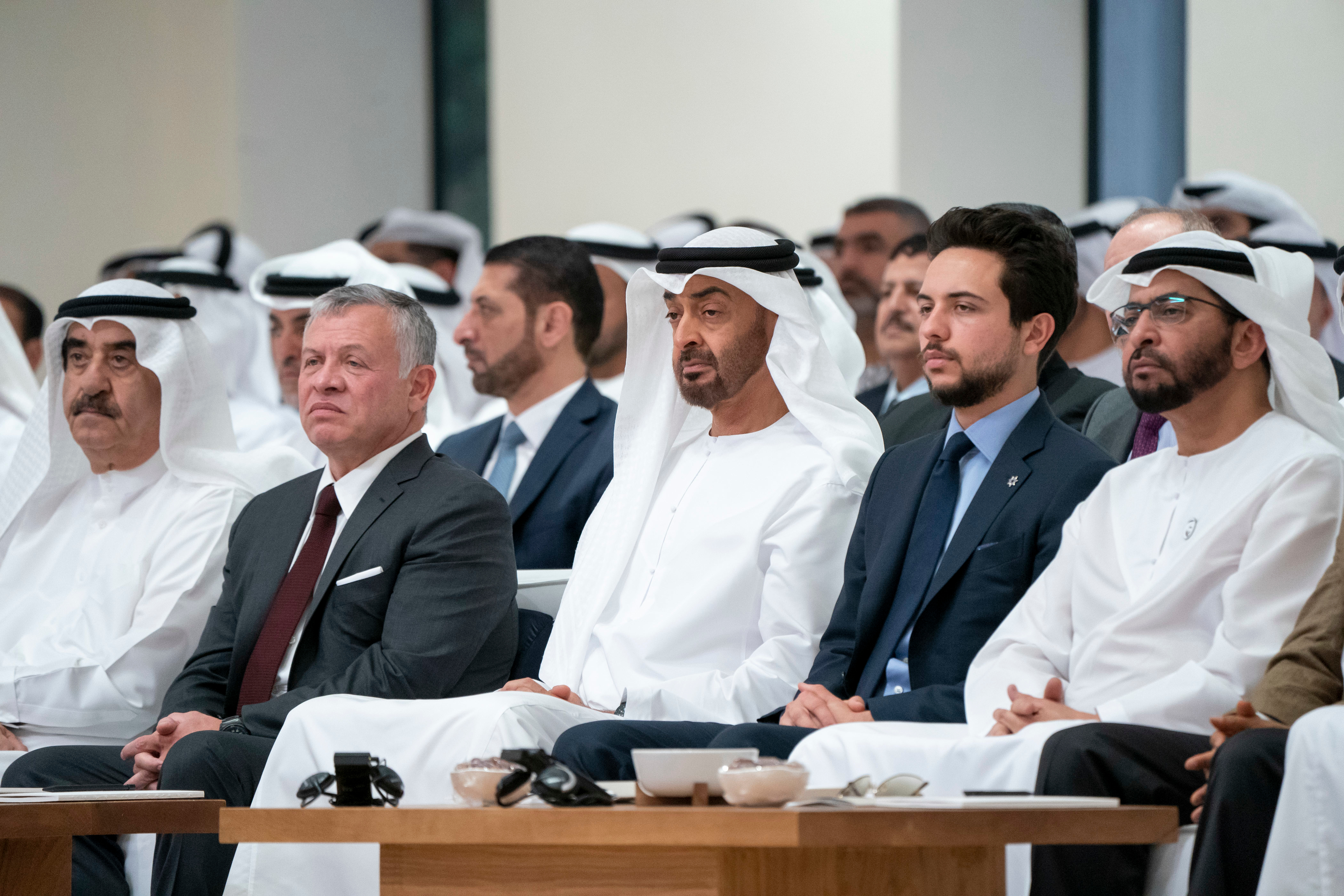 محمد بن زايد وملك الأردن يشهدان محاضرة "إحداث تغيير شامل في طب الأطفال"