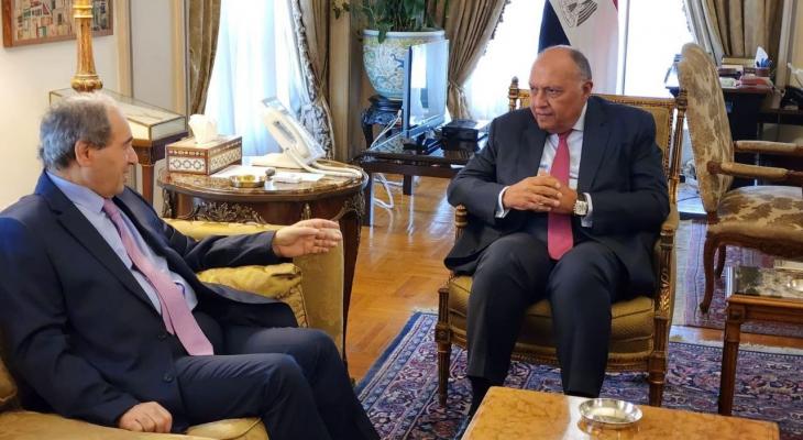 وزير خارجية سوريا يلتقي نظيره المصري بالقاهرة