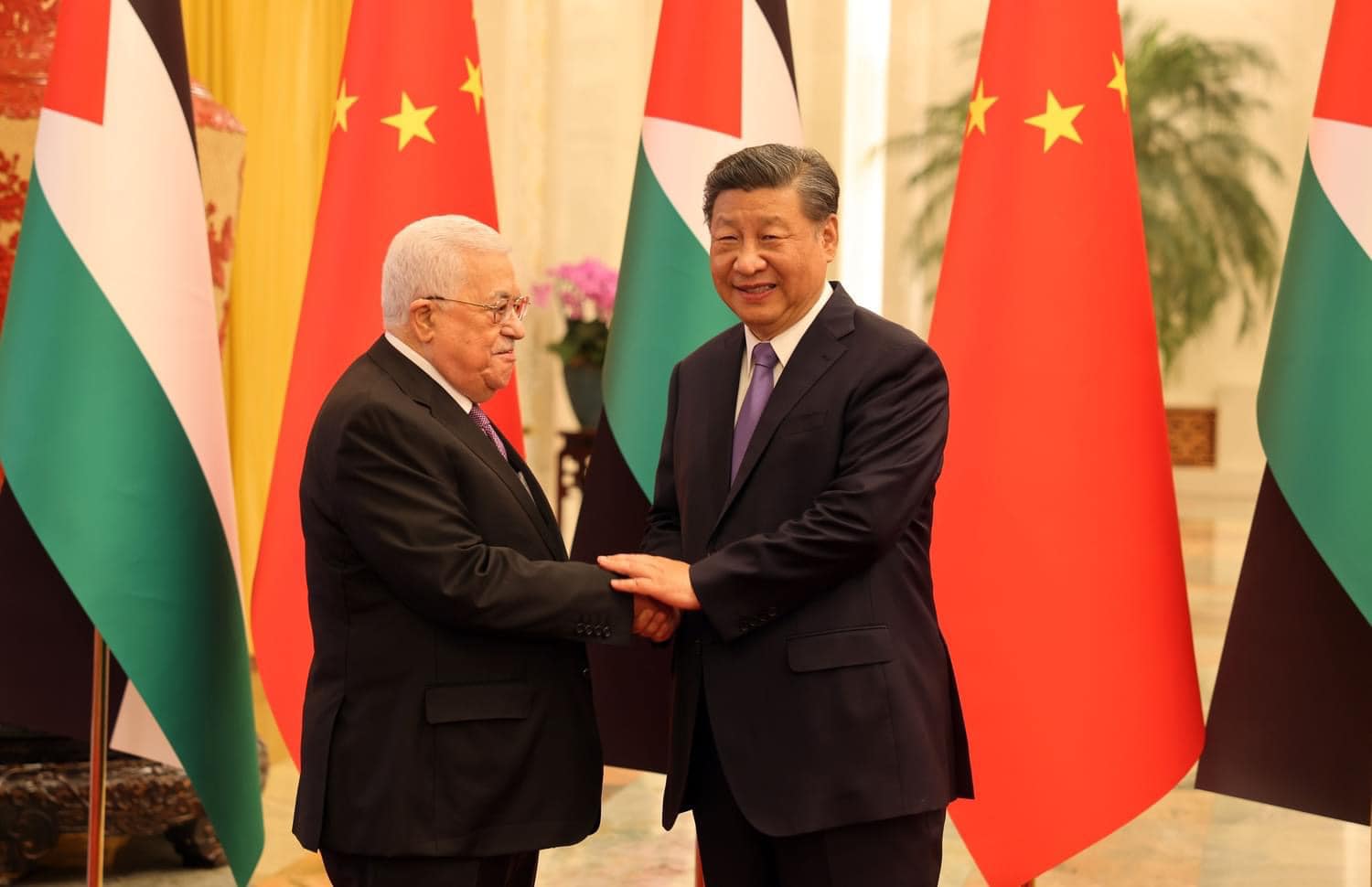 الصين فلسطين محمود عباس 