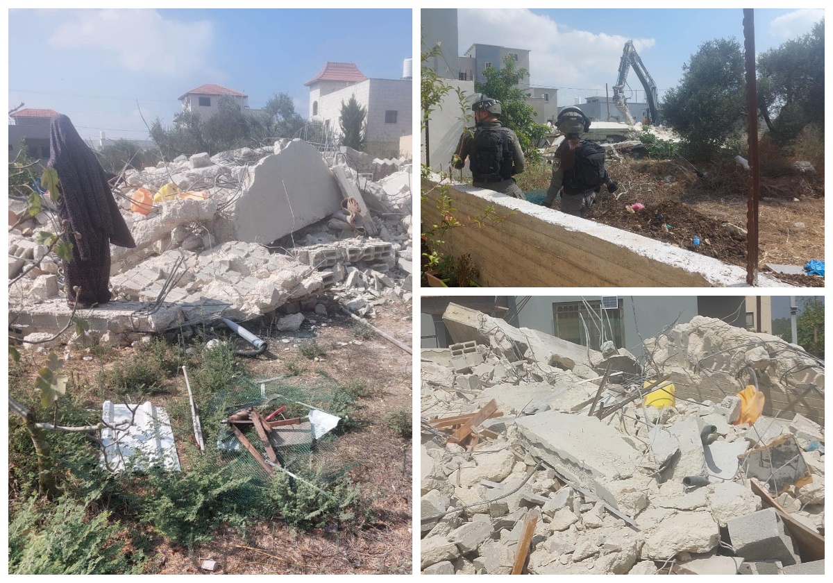 الاحتلال يهدم منزلا قيد الإنشاء في قرية طورة غرب جنين