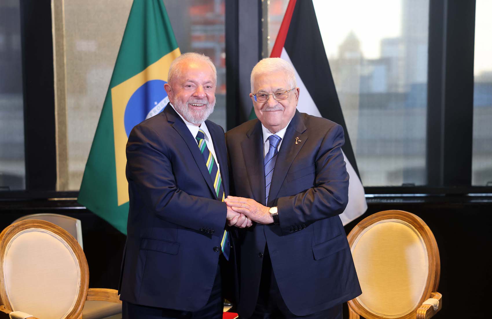 الرئيس محمود عباس يجتمع مع نظيره البرازيلي في نيويورك