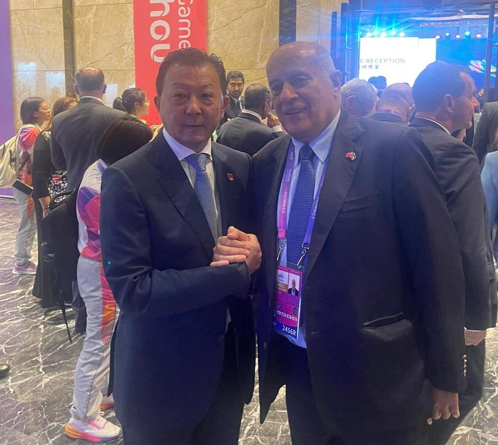 جبريل الرجوب يبحث مع نائب وزير الشباب والرياضة الصيني تعزيز التعاون