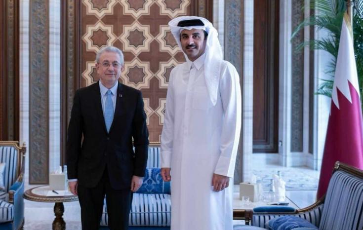 أمير قطر يستقبل د. مصطفى البرغوثي ويستعرض معه سبل وقف العدوان على غزة