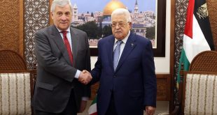 الرئيس عباس يستقبل وزير خارجية إيطاليا