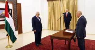 القاضي محمد عبد الغني العويوي يؤدي القسم القانونية أمام الرئيس عباس رئيسا لمجلس القضاء الأعلى