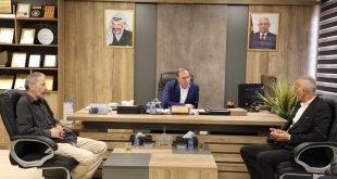 محافظ سلفيت اللواء د. عبدالله كميل يلتقي رئيس بلدية بديا أمجد الخطيب