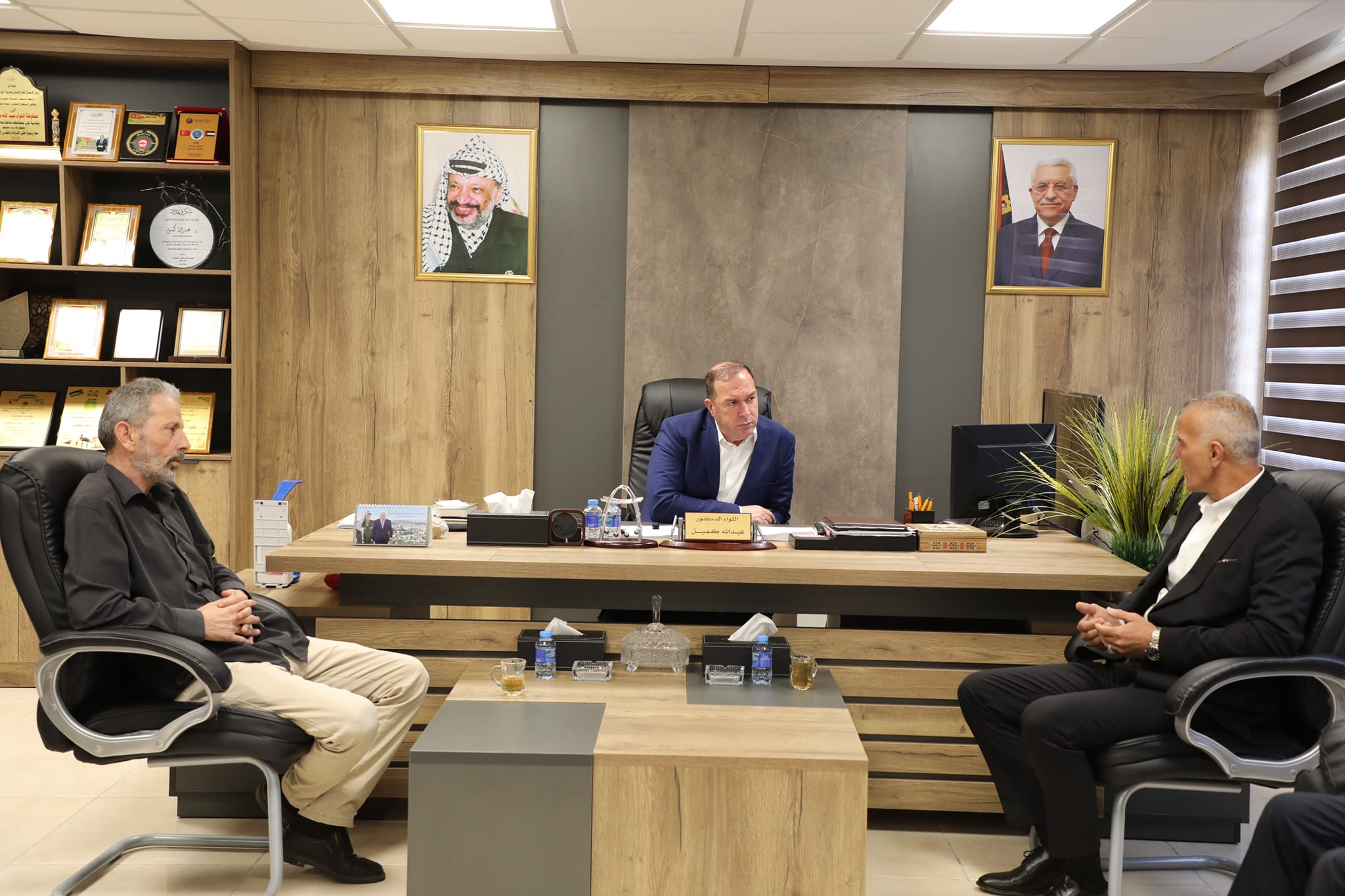 محافظ سلفيت اللواء كميل يلتقي رئيس بلدية بديا أمجد الخطيب