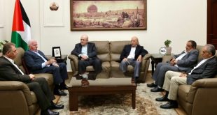 عزام الأحمد يلتقي الأمين العام للجبهة الديمقراطية فهد سليمان