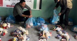 شفا - نفّذت جمعية فلسطين الخيرية للإعمار والتنمية، يوم السبت، المرحلة الثانية من مشروع توزيع الطرود الغذائية على النازحين في شمال قطاع غزة. جاء هذا التوزيع بتمويل كريم من الشعب الشيشاني الصديق، في إطار تعزيز أواصر التضامن بين الشعبين الفلسطيني والشيشاني.