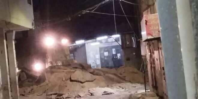الاحتلال يجرف محيط المقبرة القديمة وأجزاء من حي الهدف في جنين