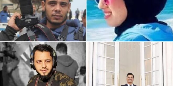 استشهاد 4 صحفيين بقصف إسرائيلي على غزة