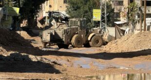 الاحتلال يجرف شوارع وخطوط مياه وأراضي زراعية في دوما جنوب نابلس