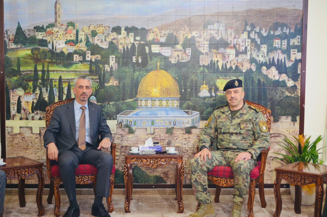 قائد قوات الأمن الوطني يستقبل نقيب المهندسين الفلسطينيين لبحث سبل التعاون المشترك