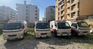 بتوجيهات السيد الرئيس محمود عباس ، السفير أشرف دبور يسلم 6 سيارات مجهّزة لأفواج الإطفاء الفلسطينية دعماً للسلامة العامة في المخيمات
