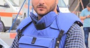 استشهاد الصحفي أحمد سعد اثر قصف إسرائيلي استهدف شرق غزة