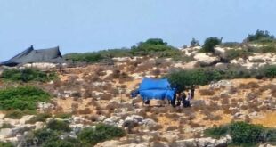 مستوطنون ينصبون خياما في أراضي عصيرة القبلية جنوب نابلس