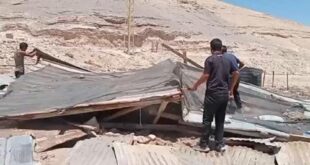 الاحتلال يهجر تجمعا بدويا في الخان الأحمر