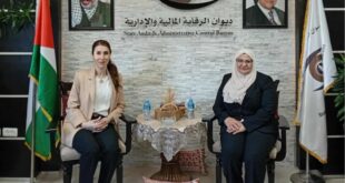 رئيس ديوان الرقابة المالية والإدارية السيدة أمل فرج تستقبل وزيرة العمل إيناس العطاري