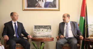 موسى أبو زيد أبو زيد يبحث سبل التعاون مع السفير الصيني لدى فلسطين تسنغ جيشن