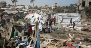 14 شهيدا في قصف الاحتلال خيام نازحين في خان يونس ودير البلح بقطاع غزة