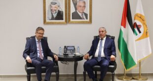 حسين الشيخ يبحث مع رئيس البعثة الألمانية الأوضاع السياسية في لقاء وداعي بمناسبة انتهاء مهامه
