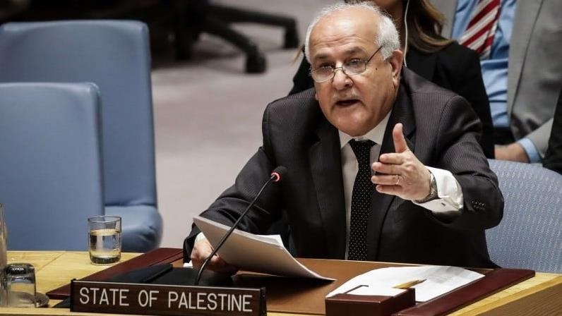 المندوب الدائم لدولة فلسطين أمام مجلس الأمن: إسرائيل أثبتت منذ زمن أن هدفها هو تدمير الشعب الفلسطيني

