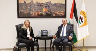 نائب الرئيس حسين الشيخ يبحث مع القنصل العام البريطانية آخر المستجدات السياسية