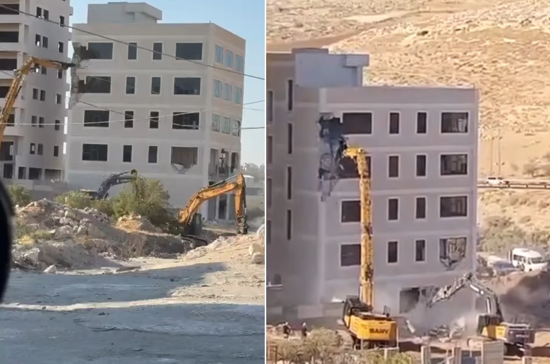 الاحتلال يهدم بناية في منطقة "قبر حلوة" شرق بيت لحم