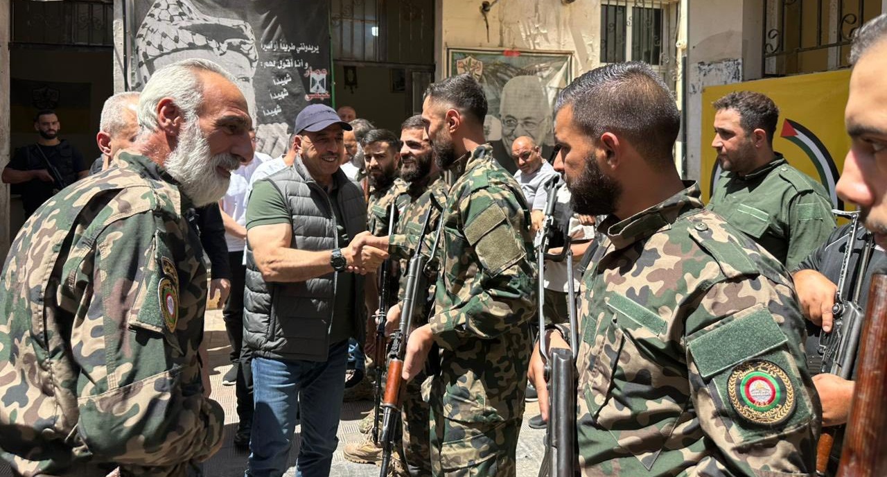 قائد قوات الأمن الوطني الفلسطيني يُجري جولة تفقدية في مخيم الجليل - البقاع في لبنان