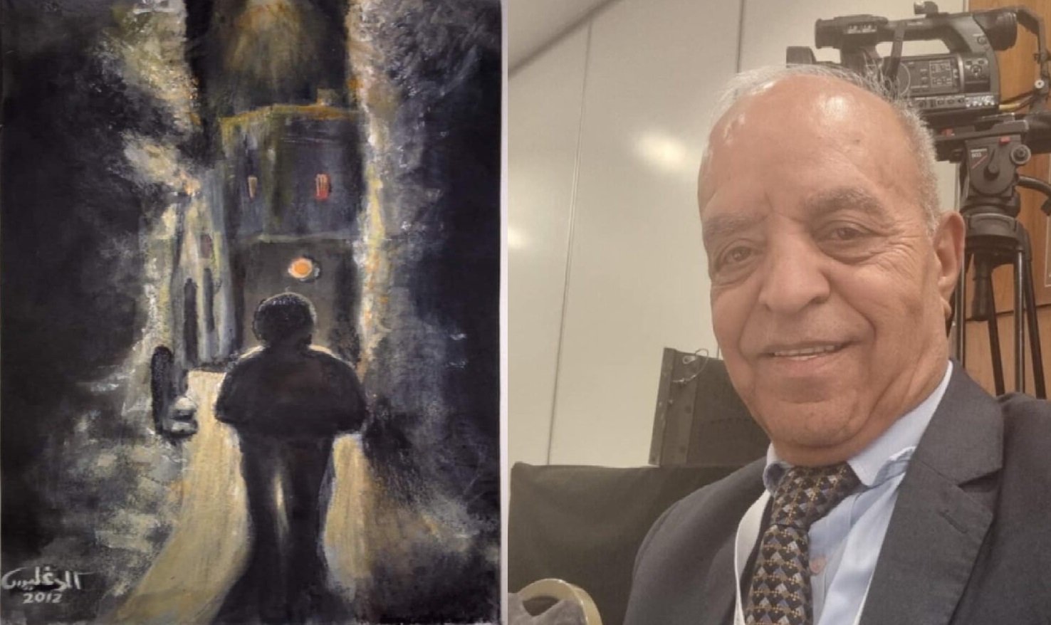 في آخر الزقاق هناك ضوء يحيي الأمل ، لوحة الفنان محمد الدغليس (زقاق من سلفيت) ، شعر ، بقلم : د. وليد العريض