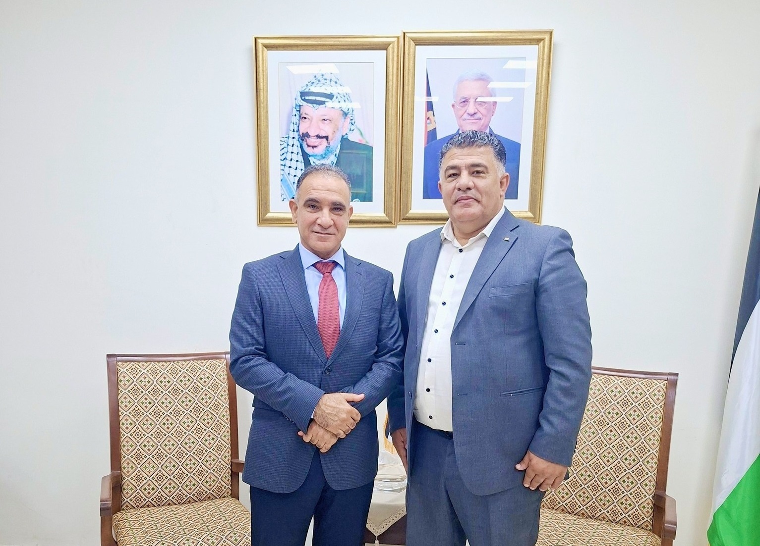 محافظ نابلس غسان دغلس يستقبل رئيس سلطة الطاقة والموارد الطبيعية المهندس أيمن إسماعيل