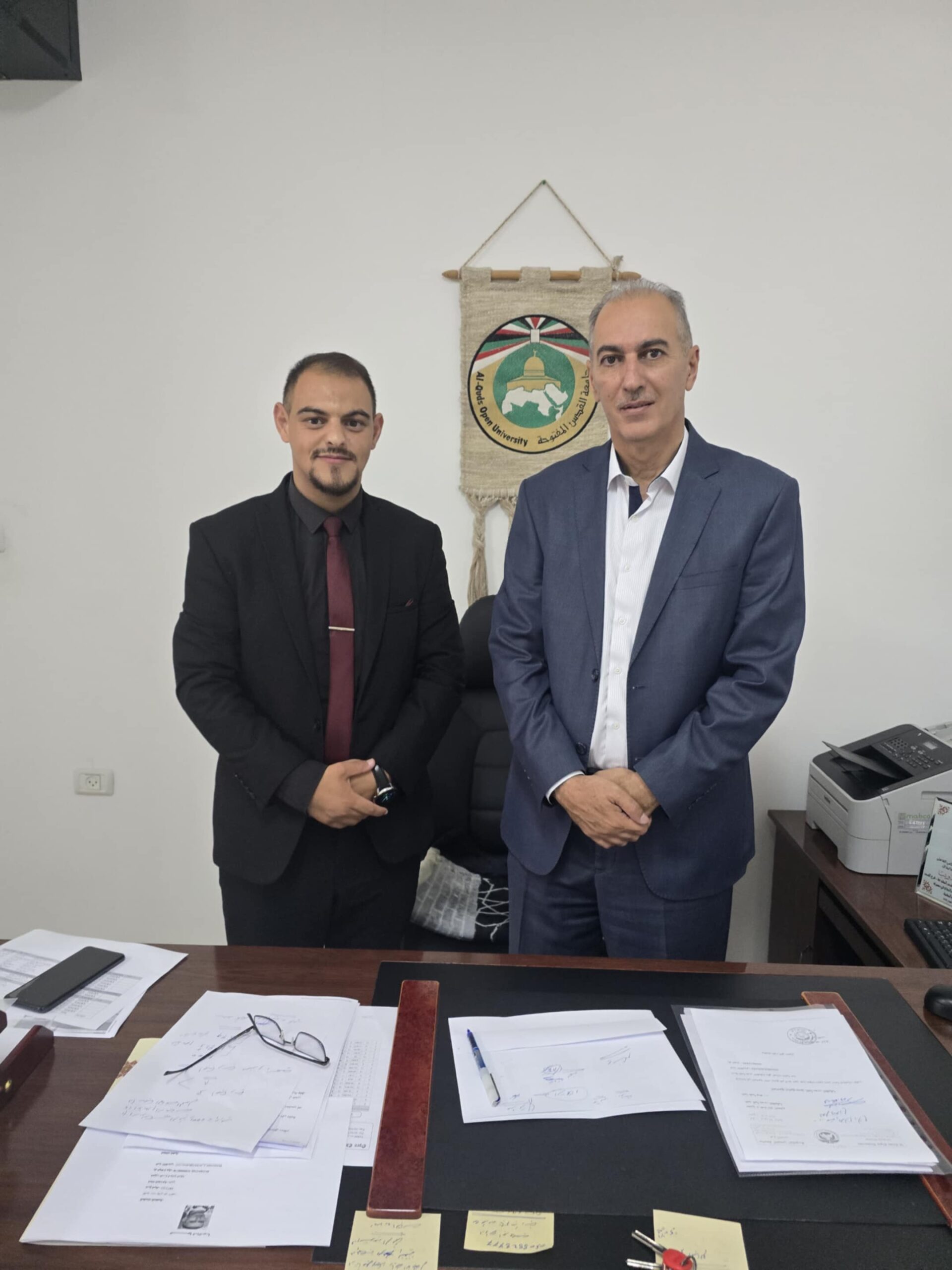 مدير فرع جامعة القدس المفتوحة – القدس د. محمد ذويب يستقبل المدير العام لمشروع الإعلامي التفاعلي أ. نادر سكاكية