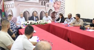 محافظ جنين كمال أبو الرب يترأس اجتماعاً مع أصحاب المتنزهات والمنشآت السياحية