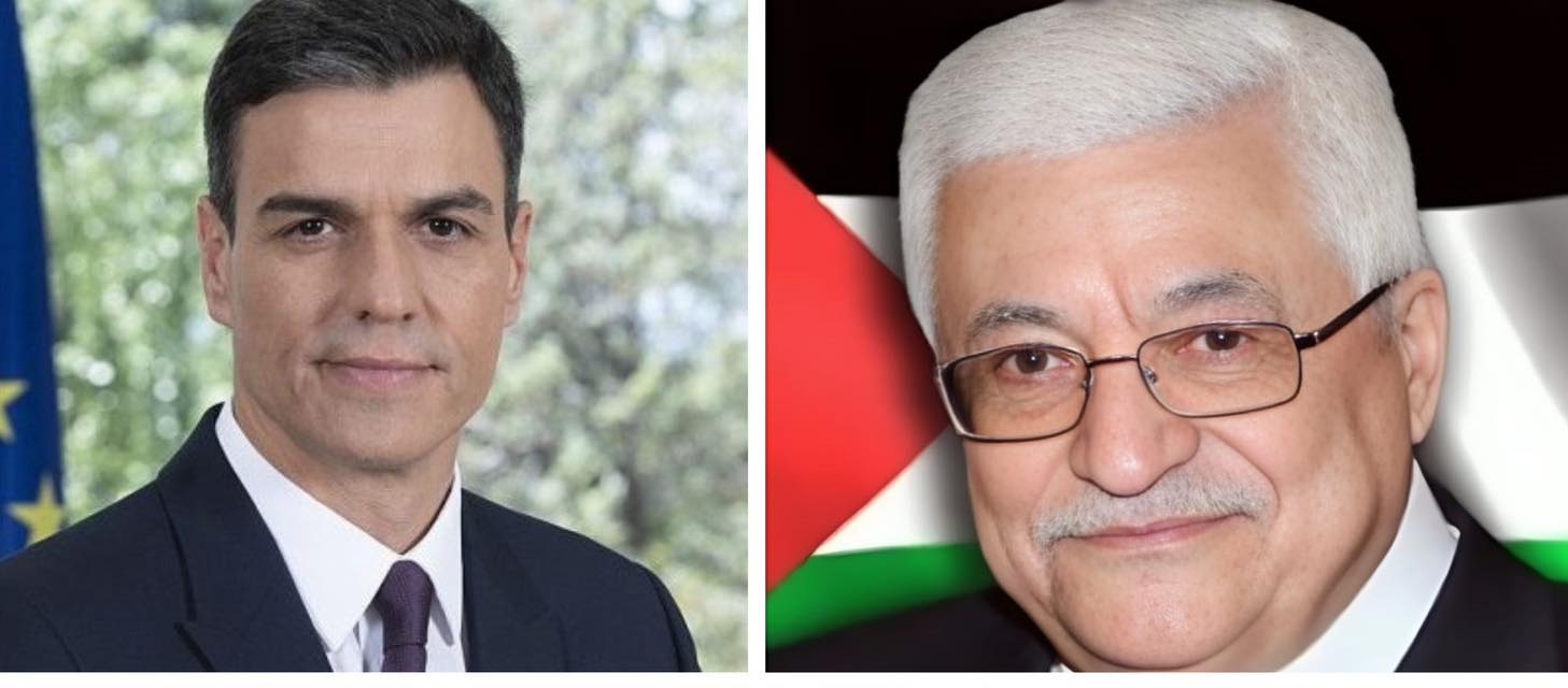 الرئيس محمود عباس يتلقى اتصالا هاتفيا من رئيس وزراء إسبانيا
