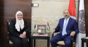 النائب العام يجتمع برئيسة ديوان الرقابة الإدارية والمالية الاستاذة أمل فرج