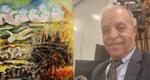 من ديوان مقاوم ، لوحة الشهيد حين تنهض الألوان ، لوحة محمد الدغليس ، بقلم : وليد العريض