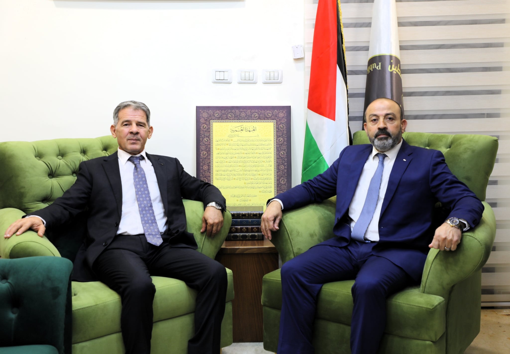 النائب العام المستشار أكرم الخطيب يلتقي رئيس هيئة مكافحة الفساد الدكتور رائد رضوان