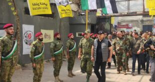 قائد قوات الأمن الوطني الفلسطيني يتفقد منطقة شمال لبنان والمخيمات ويعقد اجتماعات قيادية