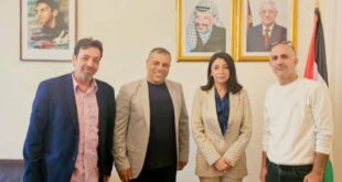 محمد الصباغ يلتقي سفيرة فلسطين في فرنسا هالة أبو حصيرة