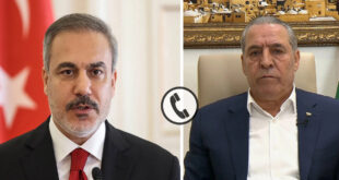 اتصال هاتفي بين نائب الرئيس حسين الشيخ ووزير خارجية تركيا