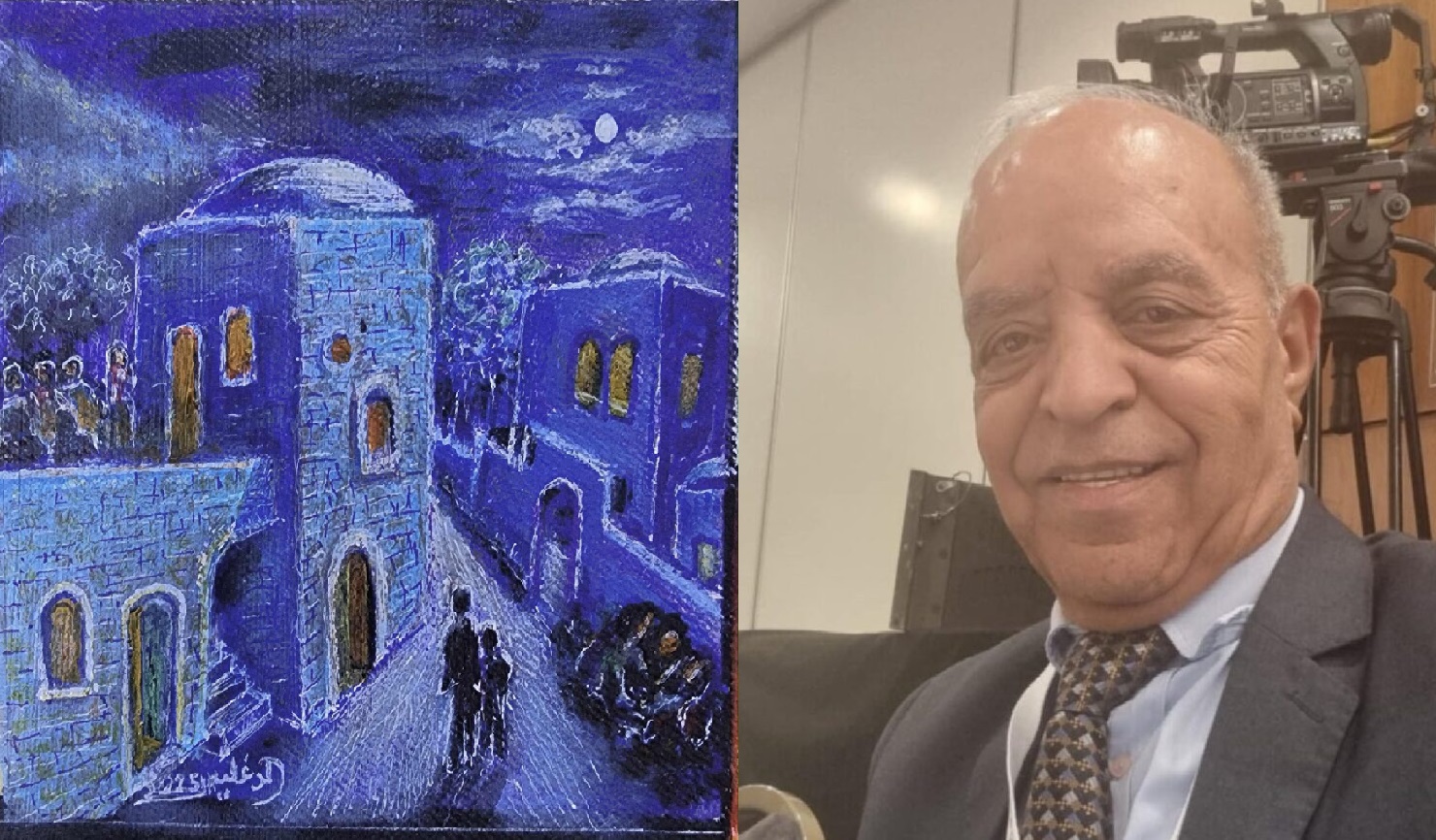 متى تعود حرية السهرات الليلية وننام قريري العين ، لوحة الفنان محمد الدغليس ، بقلم : د. وليد العريض