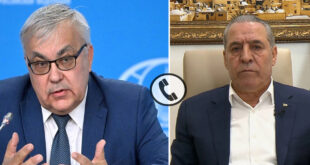 اتصال هاتفي بين نائب الرئيس حسين الشيخ ونائب وزير الخارجية الروسي "سيرجي فرشينين"