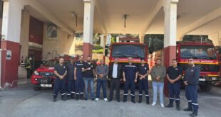 محافظ نابلس غسان دغلس يتفقد إطفائية بلدية نابلس بعد اقتحامها من قبل قوات الاحتلال