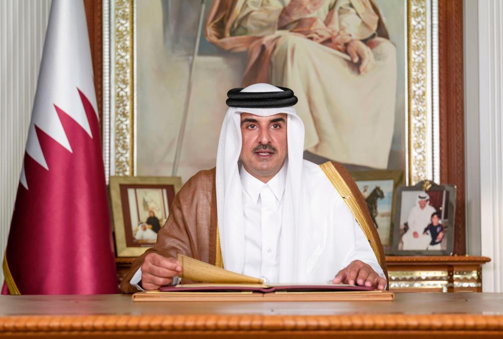 أمير قطر الشيخ تميم بن حمد : قطاع غزة جزء لا يتجزأ من الدولة الفلسطينية الموحدة