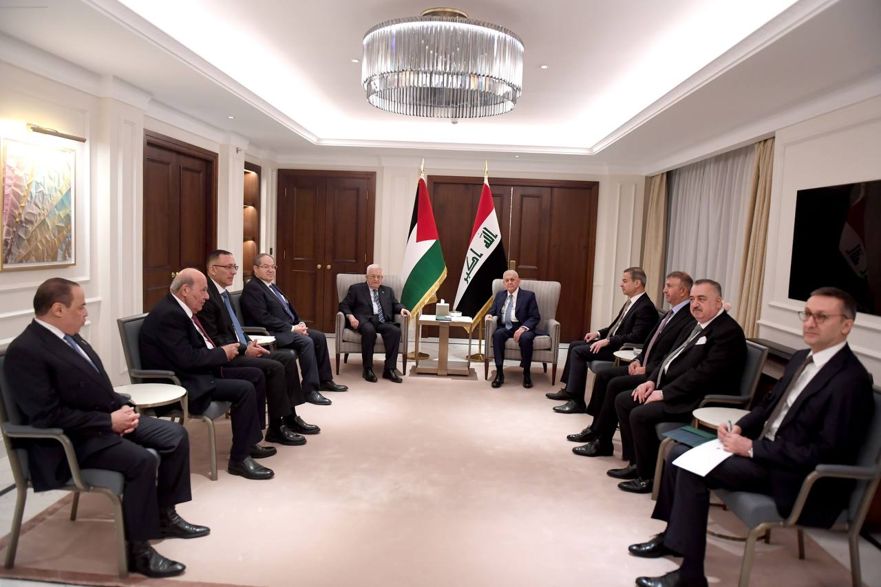 الرئيس محمود عباس يلتقي الرئيس العراقي عبد اللطيف رشيد في الأردن