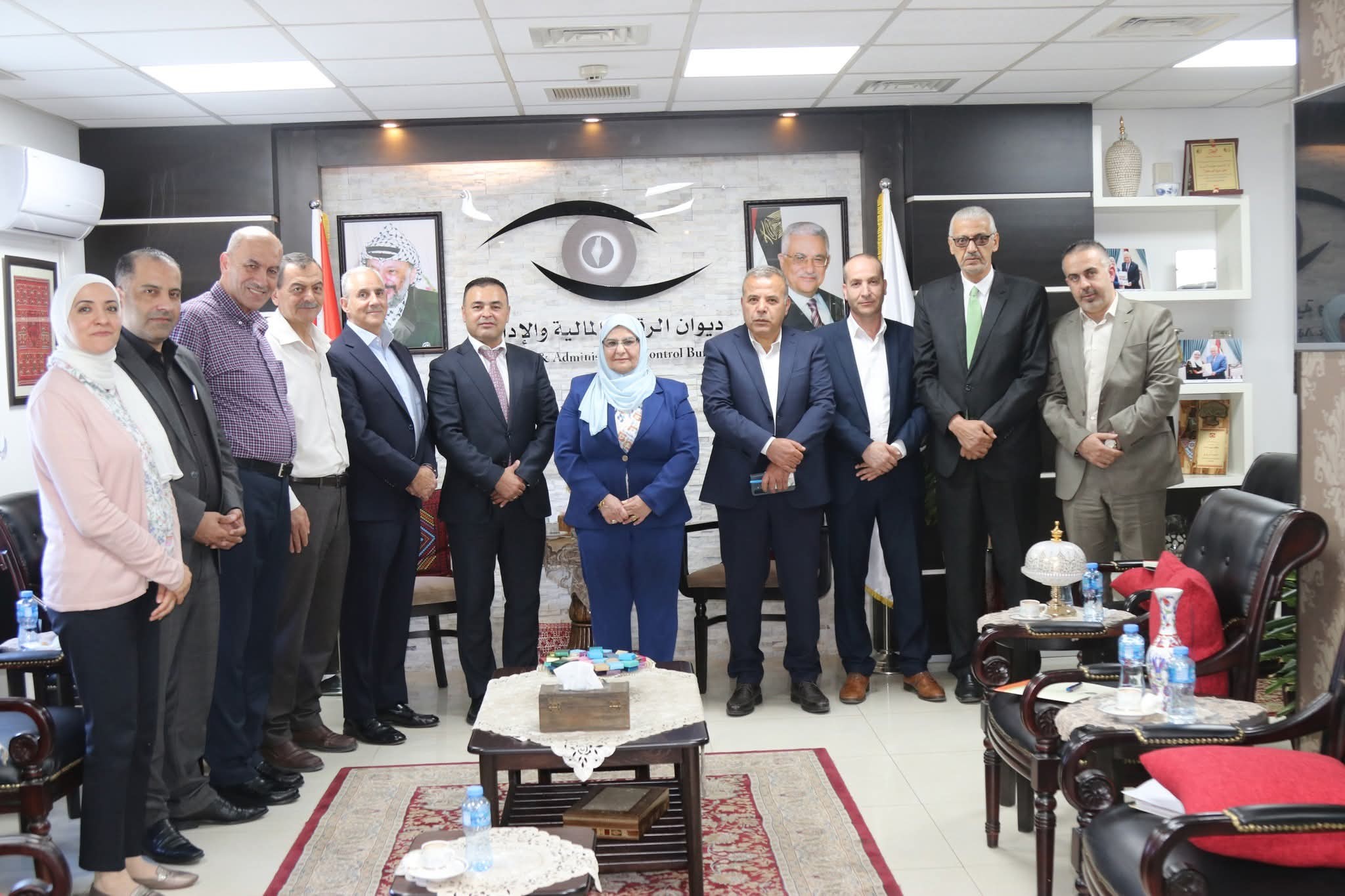 وفد من شخصيات مدينة نابلس يزور ديوان الرقابة المالية والإدارية