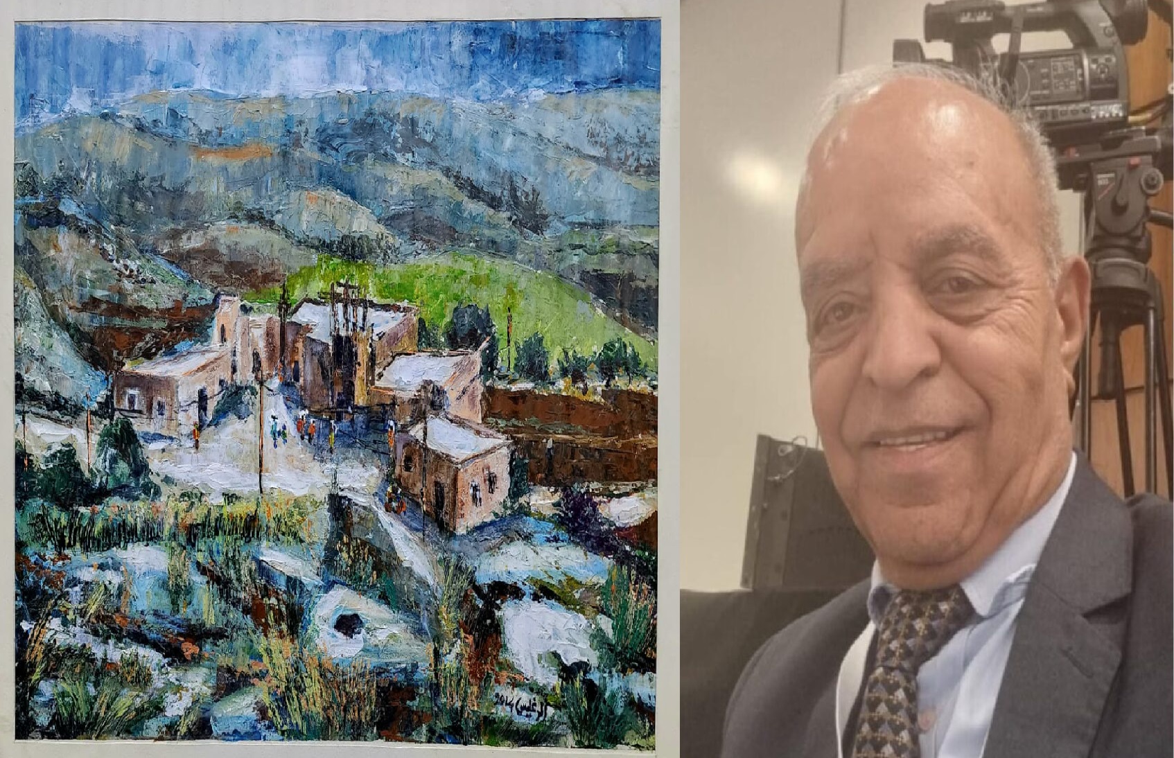 حينما كانت الأرض تنبت الناس ، لوحة الفنان محمد الدغليس ، بقلم : د. وليد العريض