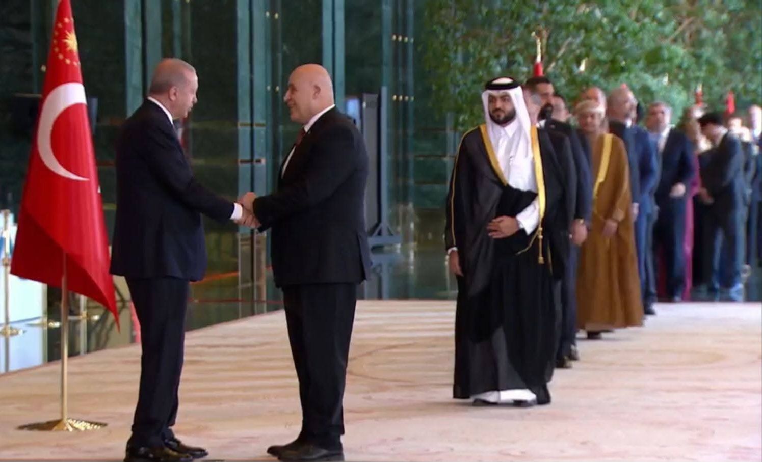 سفير فلسطين لدى تركيا د. نصري أبو جيش يهنئ الرئيس أردوغان بمناسبة عيد الجمهورية