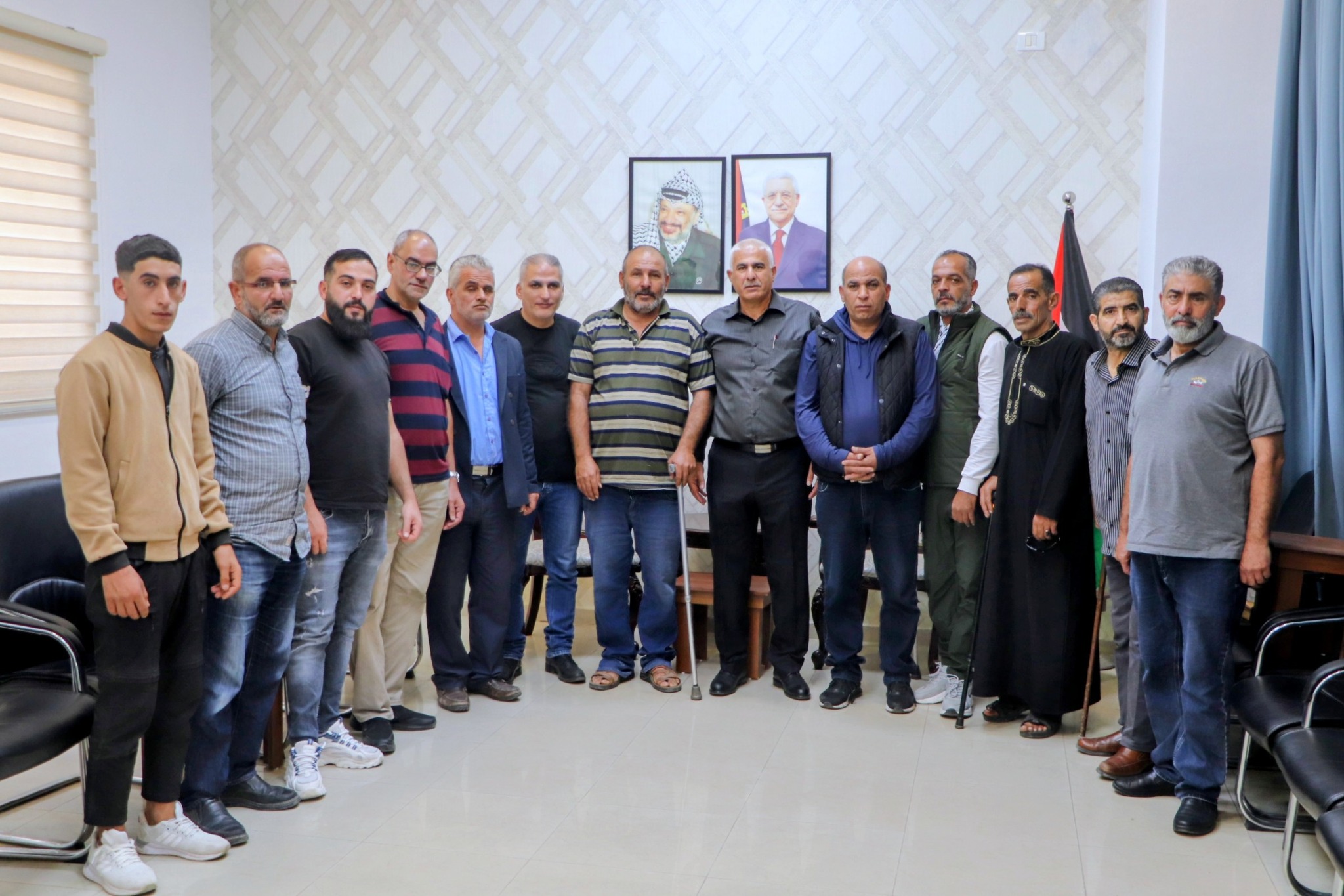 نائب محافظ بيت لحم العميد داود الحمري يلتقي الاتحاد العام للجرحى "فجر" لبحث اوضاعهم المعيشية